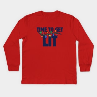 Time to get lit Kids Long Sleeve T-Shirt